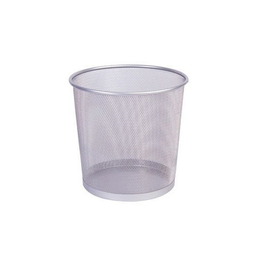 Caixote para Lixo em Rede Metálica 265x285mm Prata