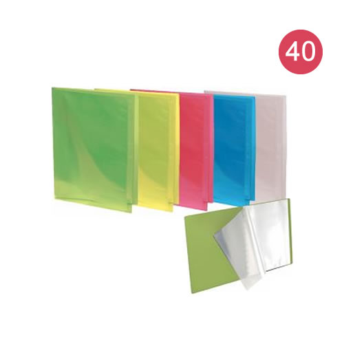 Pasta Portefólio A4 40 bolsas - Vermelho
