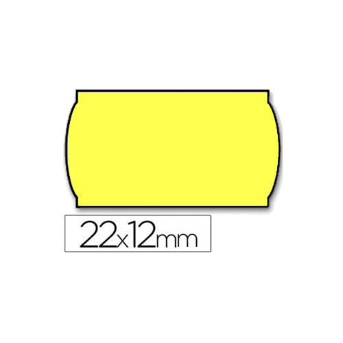Rolo de etiquetas 22x12 Amarelo - Pack 42