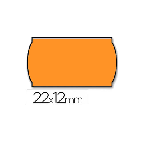 Rolo de etiquetas 22x12 Laranja - Pack 42