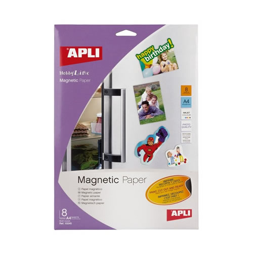 Papel Magnético A4 Apli Inkjet - 8 folhas