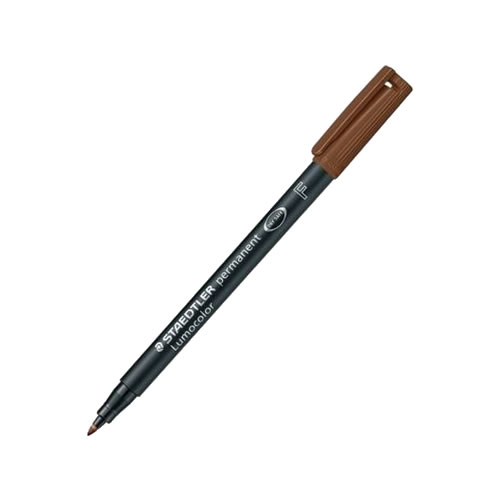 Marcador Staedtler Perm. Lumocolor F Castanho 1un