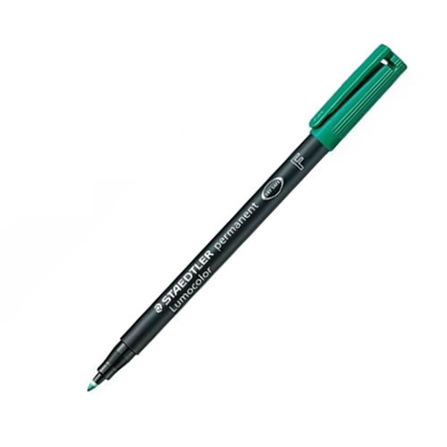 Marcador Staedtler Perm. Lumocolor F Verde - 1un