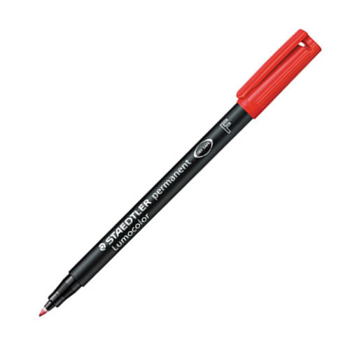 Marcador Staedtler Perm. Lumocolor F Vermelho -1un