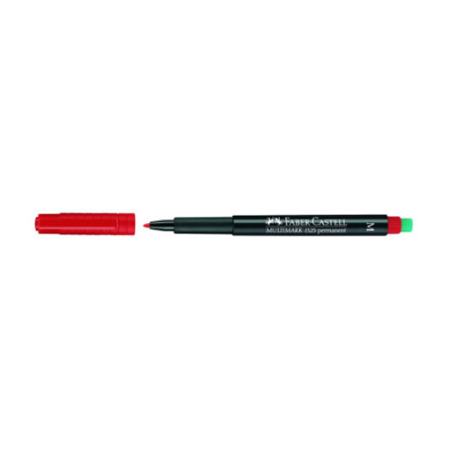 Marcador Faber-Castell Acetato Fino Vermelho Cx10