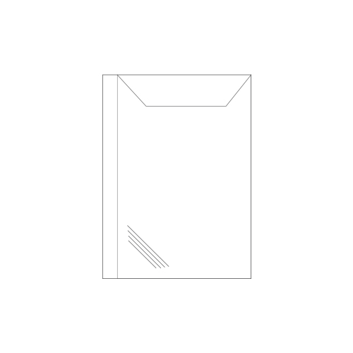 Bolsa PVC 190mmx229mm  c/ vitrine s/ furação