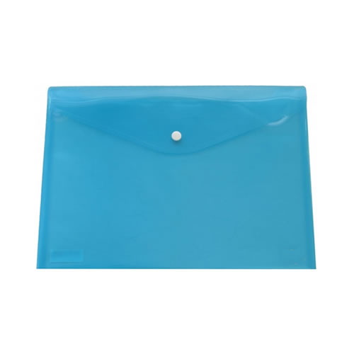 Bolsa Porta Doc. A5 c/ Botão Azul - Pack 12