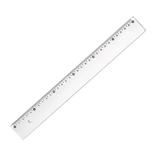 Régua Plástico Cristal 30cm