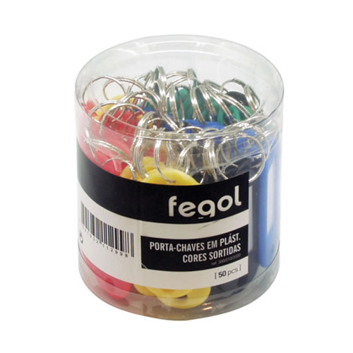 Porta Chaves Fegol Cor Sortidas Pack 50un