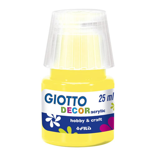 Tinta Acrilica Giotto Decor 25ml Amarelo - Pack 6