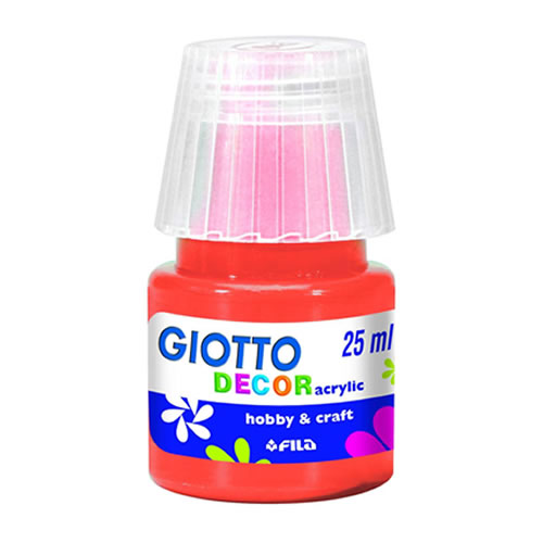 Tinta Acrilica Giotto Decor 25ml Vermelho - Pack 6
