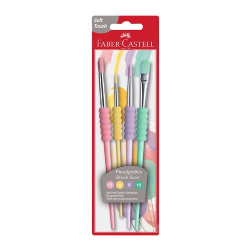 Conjunto Pincéis Faber-Castell Soft Touch Pastel