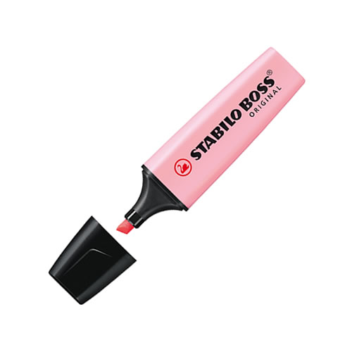 Marcador Stabilo Boss Pastel Rosa Blush - Pack 10