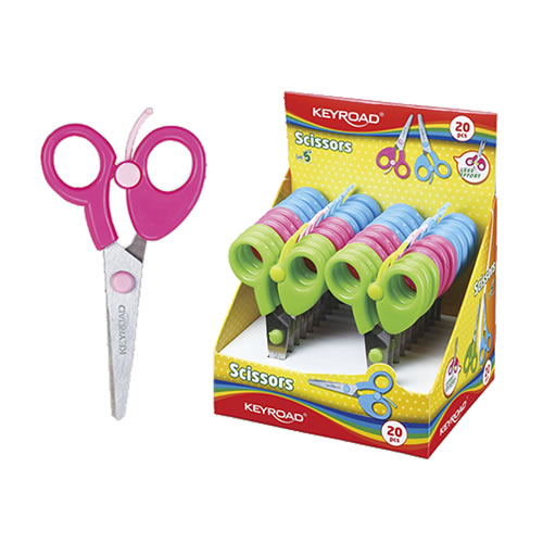 Tesoura Escolar 13cm Keyroad Protect - Pack 20