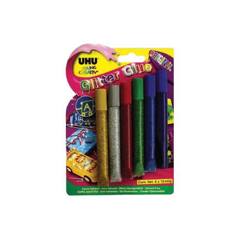 Cola Glitter UHU Young Creativ Cores Escuras