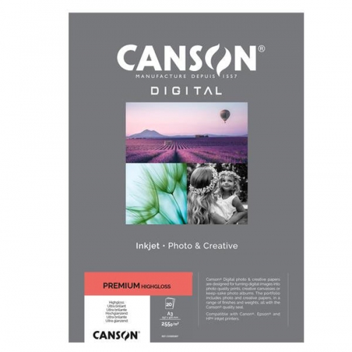 Papel Foto Canson Premium Highgloss A3 255g 20f
