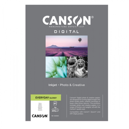 Papel Fotográfico Canson Everyday Glossy A4 50f