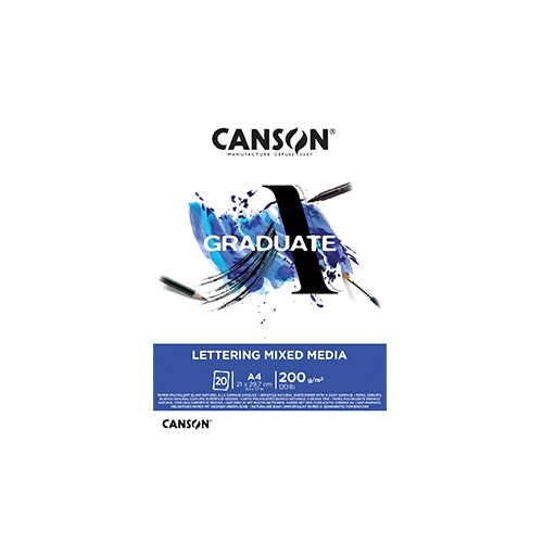 Bloco Canson Graduate Lettering Mixed A4 200g 20F
