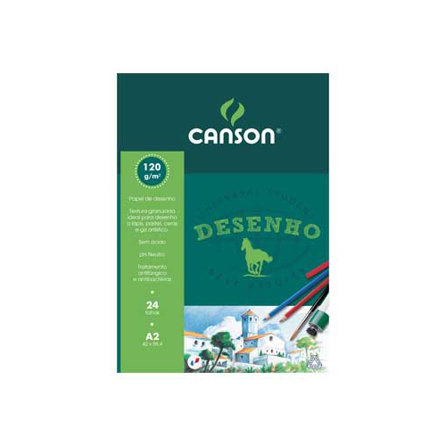 Bloco Desenho A2 Canson 120gr 24 Folhas