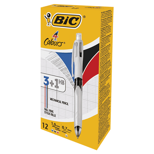 Esferográfica (3 Cores+Lapiseira) BIC 1mm - Caixa 12un