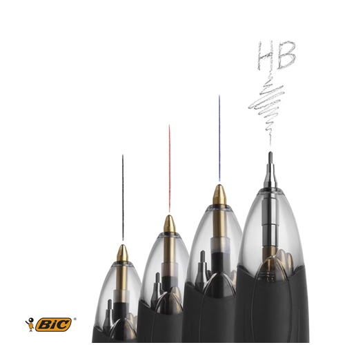 Esferográfica (3 Cores+Lapiseira) BIC 1mm - Caixa 12un