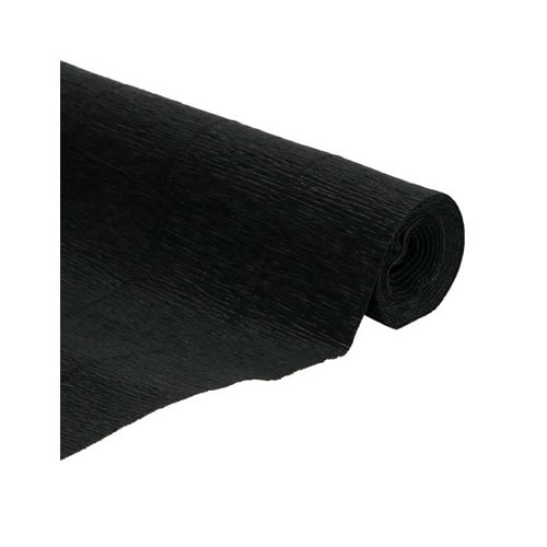 Papel Crepe 50x250cm Rolo Preto