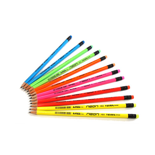 Lapis Carvão HB nº 2 Lyra Neon c/ Borracha - 96un
