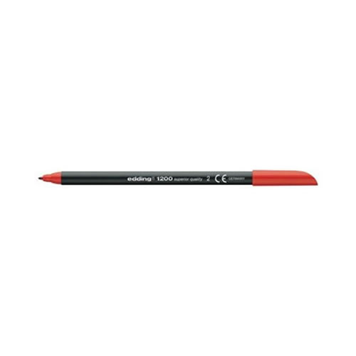 Marcador Médio Edding 1200 Vermelho Cx 10un