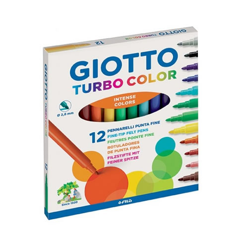 Marcador de feltro Giotto com 12 unidades