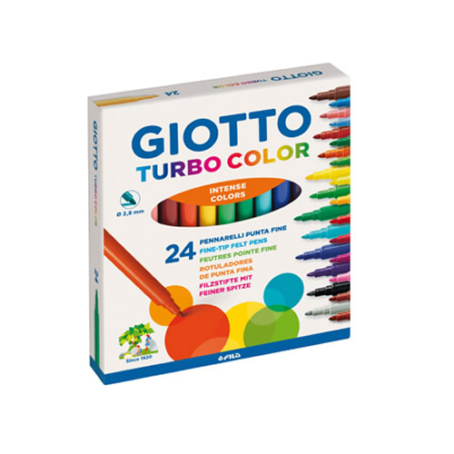 Marcador de feltro Giotto com 24 unidades