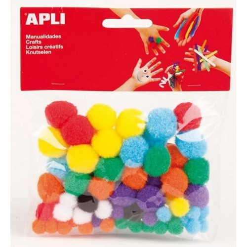 Pompons Apli Cores Sortidas 78un
