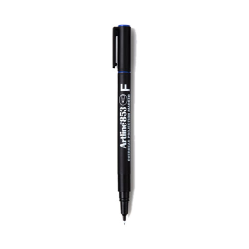 Marcadores Artline de Acetatos Fino Azul Cx 12