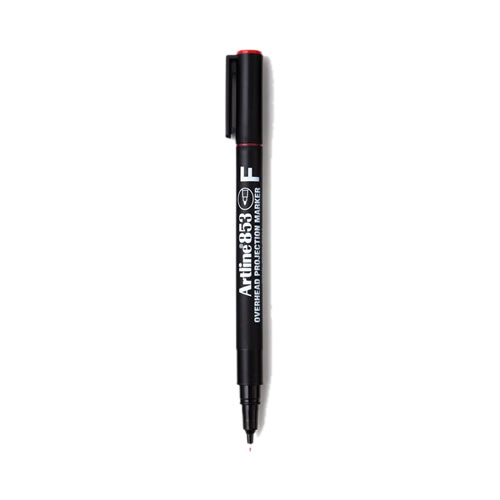 Marcadores Artline de Acetatos Fino Vermelho Cx 12