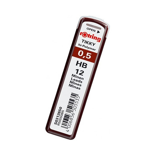 Minas Rotring 0,5 HB Tubo c/12 Minas - 1un