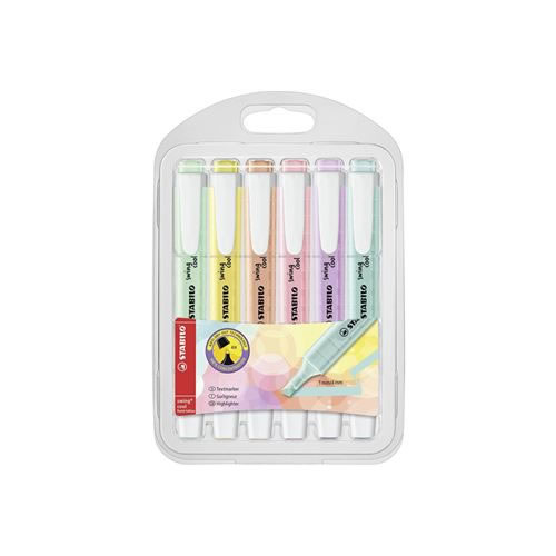 Marcador Stabilo Boss Pastel Swing Cool - 6 Cores