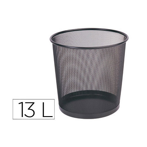Caixote para Lixo em Rede Metálica 265x285mm Preto