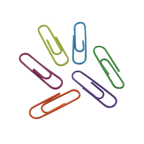 Clips Cores Sortidas 50mm Caixa c/ 50un