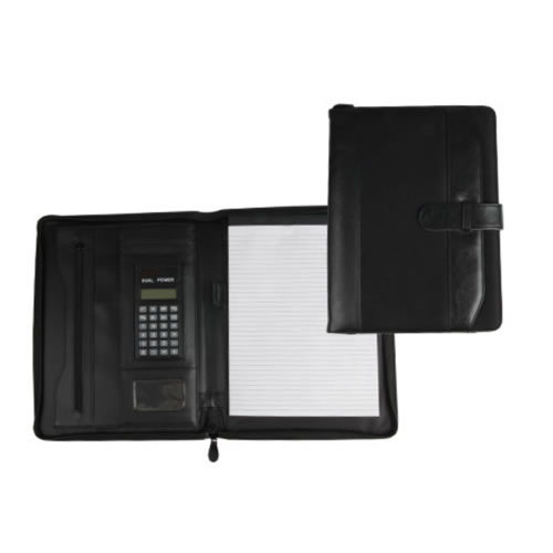 Pasta Portfólio A4 com calculadora - Preta