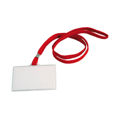 Identificador 94x60mm com Cordão Vermelho - 50un