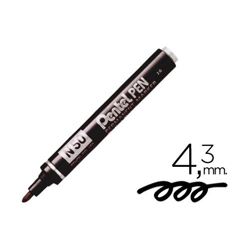 Marcador Permanente Pentel N50 Preto - Pack 12