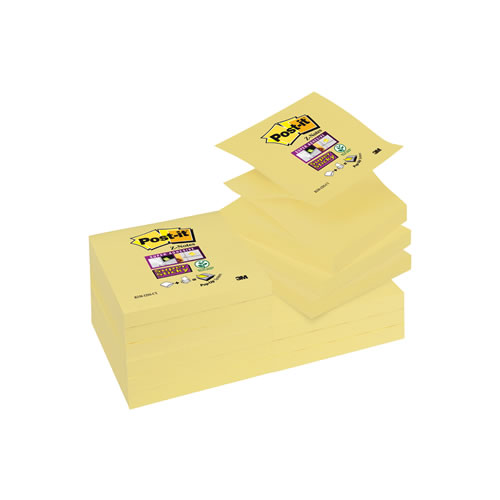 Bloco Adesivo Post-it Zig-Zag 76x76mm 100fl Pack12