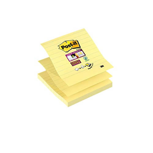 Bloco Adesivo Amarelo 101x101mm 90F Pautado - 5un