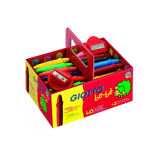 Lápis de Cera Giotto be-bé 40un + 2 afias