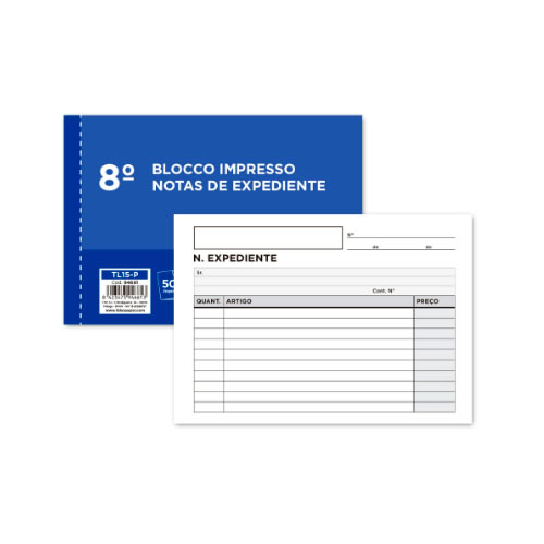 Bloco Expediente Duplo 105x155mm - Pack 10