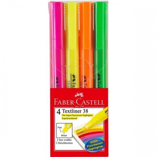 Marcadores Fluorescentes Textliner 38 - 4 Cores