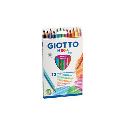 Lápis de Cor 18cm Giotto Mega Tri Caixa 12un