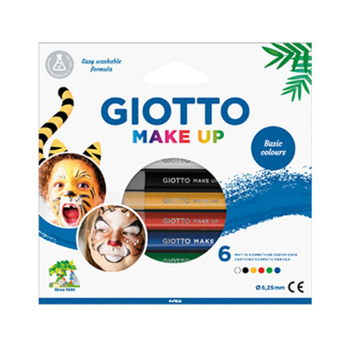 Lápis Facial Giotto Make Up Cores Clássicas 6un
