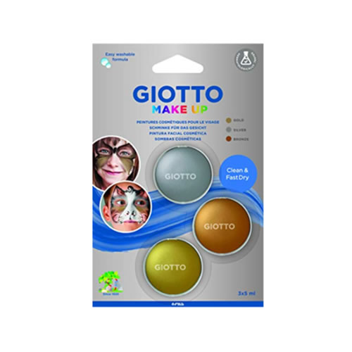 Pintura Facial Giotto Make Up 3x5ml Ouro Prata Bro