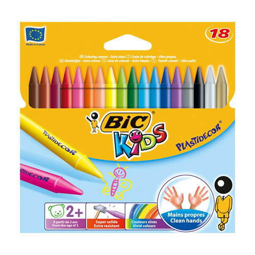 Lápis de Cera Bic Kids Plastidecor 18 Cores