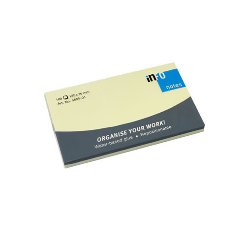 Bloco Adesivo Amarelo 75x125mm 100Folhas 1un